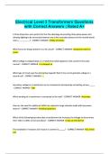 Electrical Level 3 Transformers Questions with Correct Answers Rated A&plus;&period;