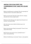 ARIZONA CR34 EXAM SCRIPT 2026 COMPREHENSIVE STUDY GUIDE WITH SOLVED Q&A