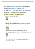GMAT PRACTICE EXAM  50 QUESTIONS AND  CORRECT DETAILED ANSWERS FOR  GUARANTEED SUCCESS &sol; NEWEST 2025&sol;2026  GRADED A&plus;&vert;&vert;BRAND NEW VERSION&excl;&excl; 