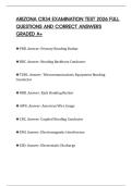 ARIZONA CR34 EXAMINATION TEST 2026 FULL QUESTIONS AND CORRECT ANSWERS GRADED A&plus;