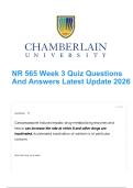 NR 565 Week 3 Quiz Questions And Answers Latest Update 2026