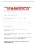 ELECTRICAL NCCER TEST QUESTIONS WITH CORRECT ANSWERS