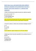 MCAT Mock Exam 100 QUESTIONS AND CORRECT  DETAILED ANSWERS FOR GUARANTEED SUCCESS &sol;  NEWEST 2025&sol;2026 GRADED A&plus;&vert;&vert;BRAND NEW  VERSION&excl;&excl; 