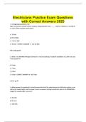 Electricians Practice Exam Questions with Correct Answers 