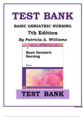 Test Bank -  Basic Geriatric Nursing&comma; 7th Edition by Patricia A&period; Williams &vert; All Chapters&period;