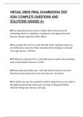 VIRTUAL DRIVE FINAL EXAMINATION TEST 2026 COMPLETE QUESTIONS AND SOLUTIONS GRADED A&plus;