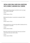 VIRTUAL DRIVE FINAL PAPER 2026 QUESTIONS WITH CORRECT ANSWERS FULLY VERIFIED