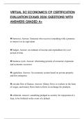 VIRTUAL SC ECONOMICS CP CERTIFICATION EVALUATION EXAMS 2026 QUESTIONS WITH ANSWERS GRADED A&plus;