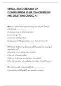 VIRTUAL SC ECONOMICS CP COMPREHENSIVE EXAM 2026 QUESTIONS AND SOLUTIONS GRADED A&plus;