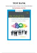 Business Communication&colon; In Person&comma; In Print&comma; Online &ndash; 10th Edition by Amy Newman & Scot Ober &vert; Complete Test Bank &lpar;Chapters 1&ndash;12&rpar;