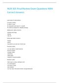 NUR 505 Final Review Exam Questions With Correct Answers&period;