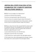 ARIZONA REAL ESTATE EXAM 2026 ACTUAL EXAMINATION TEST COMPLETE QUESTIONS AND SOLUTIONS GRADED A&plus;
