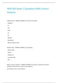 NUR 505 Exam 1 Questions With Correct Answers