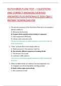 DUTCH BROS FLOW TEST &ndash; I QUESTIONS  AND CORRECT ANSWERS &lpar;VERIFIED  ANSWERS&rpar; PLUS RATIONALES 2026 Q&A &vert;  INSTANT DOWNLOAD PDF