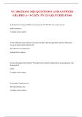 NU 180 EXAM 2026 QUESTIONS AND ANSWERS GRADED A&plus; NCLEX PN GUARANTEED PASS