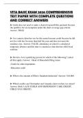 VITA BASIC EXAM 2026 COMPREHENSIVE TEST PAPER WITH COMPLETE QUESTIONS AND CORRECT ANSWERS