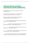 EMERGENCY MEDICAL TECHNICIAN QUESTIONS WITH CORRECT ANSWERS 