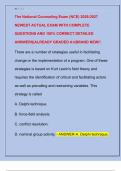 The National Counseling Exam &lpar;NCE&rpar; 2026-2027  NEWEST ACTUAL EXAM WITH COMPLETE  QUESTIONS AND 100&percnt; CORRECT DETAILED  ANSWERS&vert;ALREADY GRADED A&plus;&vert;BRAND NEW&excl;&excl;