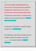 TCFP & GFD HAZMAT AWARENESS&sol;OPS Exam&comma;  Practice Exam And Study Guide Newest 2026-2027  Complete 400&plus; Questions And Correct Answers  &lpar;Verified Answers&rpar; &vert;Already Graded A&plus;&vert;Brand New&excl;