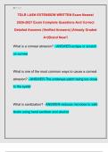 TDLR LASH EXTENSION WRITTEN Exam Newest  2026-2027 Exam Complete Questions And Correct  Detailed Answers &lpar;Verified Answers&rpar; &vert;Already Graded  A&plus;&vert;Brand New&excl;&excl; 