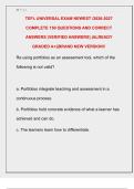 TEFL UNIVERSAL EXAM NEWEST &sol;2026-2027  COMPLETE 150 QUESTIONS AND CORRECT  ANSWERS &lpar;VERIFIED ANSWERS&rpar; &vert;ALREADY  GRADED A&plus;&vert;&vert;BRAND NEW VERSION&excl;&excl;