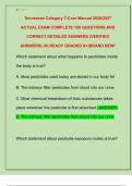 Tennessee Category 7-Core Manual 2026&sol;2027  ACTUAL EXAM COMPLETE 100 QUESTIONS AND  CORRECT DETAILED ANSWERS &lpar;VERIFIED  ANSWERS&rpar; &vert;ALREADY GRADED A&plus;&vert;BRAND NEW&excl; 