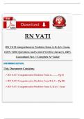 RN VATI Comprehensive Predictor Form A&comma; B&comma; & C&comma; Exam&comma; &lpar;2025 &sol; 2026&rpar; Questions And Correct Verified Answers&comma; 100&percnt; Guaranteed Pass &vert;&vert;Complete A&plus; Guide