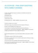 ULL ECON 528 &ndash; FINAL EXAM QUESTIONS WITH CORRECT ANSWERS