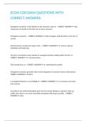 ECON 528 EXAM QUESTIONS WITH CORRECT ANSWERS