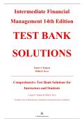 Accredited Test Bank &mdash; Intermediate Financial Management&comma; 14th Edition &mdash; Eugene F&period; Brigham &mdash; &lpar;All Chapters Covered 1&ndash;29&comma; Questions & Answers&rpar;