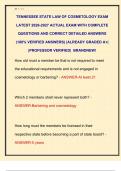 TENNESSEE STATE LAW OF COSMETOLOGY EXAM  LATEST 2026-2027 ACTUAL EXAM WITH COMPLETE  QUESTIONS AND CORRECT DETAILED ANSWERS  &lpar;100&percnt; VERIFIED ANSWERS&rpar; &vert;ALREADY GRADED A&plus;&vert;  &vert;PROFESSOR VERIFIED&vert;  BRANDNEW&excl;
