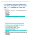 EPPP MOCK EXAM 100 QUESTIONS AND CORRECT  DETAILED ANSWERS FOR GUARANTEED SUCCESS &sol;  NEWEST 2025&sol;2026 GRADED A&plus;&vert;&vert;BRAND NEW  VERSION&excl;&excl; 