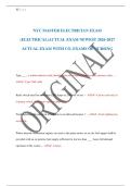NYC MASTER ELECTRICIAN EXAM  &lpar;ELECTRICAL&rpar;ACTUAL EXAM NEWEST 2026-2027  ACTUAL EXAM WITH CO&comma; EXAMS OF NURSING