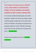 Texas Property and Casualty Insurance 2026-2027  ACTUAL EXAM COMPLETE  QUESTIONS AND  CORRECT DETAILED ANSWERS &lpar;100&percnt;VERIFIED  ANSWERS&rpar; &vert;ALREADY GRADED A&plus;&vert;BRAND NEW&excl;&excl; 