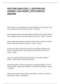 NICET FIRE ALARM LEVEL 1 &vert; QUESTONS AND ANSWERS &vert; 2026 UPDATE &vert; WITH COMPLETE SOLUTION