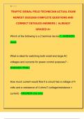 TRAFFIC SIGNAL FIELD TECHNICIAN ACTUAL EXAM  NEWEST 2025&sol;2026 COMPLETE QUESTIONS AND  CORRECT DETAILED ANSWERS &vert;  ALREADY  GRADED A&plus;
