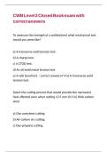 CWB Level 2 Closed Book exam with correct answers