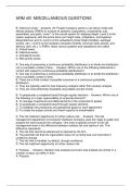 ARM 401 MISCELLANEOUS QUESTIONS