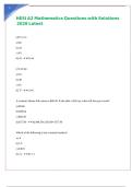 HESI A2 Mathematics Questions with Solutions 2026 Latest