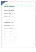 HESI A2 Math Decimals and Fractions Practice Test with answers