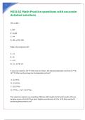 HESI A2 Math Practice questions with accurate detailed solutions