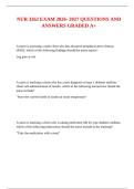 NUR 3262 EXAM 2026- 2027 QUESTIONS AND ANSWERS GRADED A&plus;