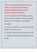 VIRTUAL ATI RN GREENLIGHT NEWEST &sol;2026-2027  COMPLETE 180 QUESTIONS AND CORRECT  ANSWERS &lpar;VERIFIED ANSWERS&rpar; &vert;ALREADY  GRADED A&plus; &vert;BRAND NEW VERSION&excl;&excl;