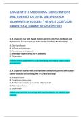 USMLE STEP 3 MOCK EXAM 100 QUESTIONS  AND CORRECT DETAILED ANSWERS FOR  GUARANTEED SUCCESS &sol; NEWEST 2025&sol;2026  GRADED A&plus;&vert;&vert;BRAND NEW VERSION&excl;&excl; 