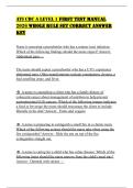 ATI CBC A LEVEL 1 FIRST TEST MANUAL 2026 WHOLE RULE SET CORRECT ANSWER KEY