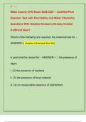 Wake County CPO Exam 2026-2027 &ndash; Certified Pool  Operator Test with Pool Safety and Water Chemistry  Questions With Detailed Answers&vert; Already Graded  A&plus;&vert;Brand New&excl;&excl;