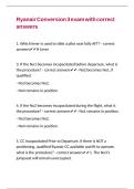 Ryanair Conversion 3 exam with correct answers