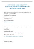 RETA BOOK 1 &lpar;2026-2027&rpar; STUDY QUESTIONS AND ANSWERS GRADED A&plus; SUCCESS GUARANTEED