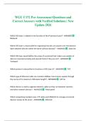 WGU C172 Pre-Assessment Questions and Correct Answers with Verified Solutions &vert; New Update 2026