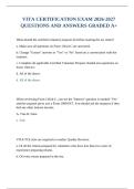 VITA CERTIFICATION EXAM 2026-2027 QUESTIONS AND ANSWERS GRADED A&plus;